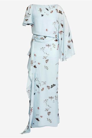 Printed Silk Voile Short Sleeve Gown Erdem dress. Erdem