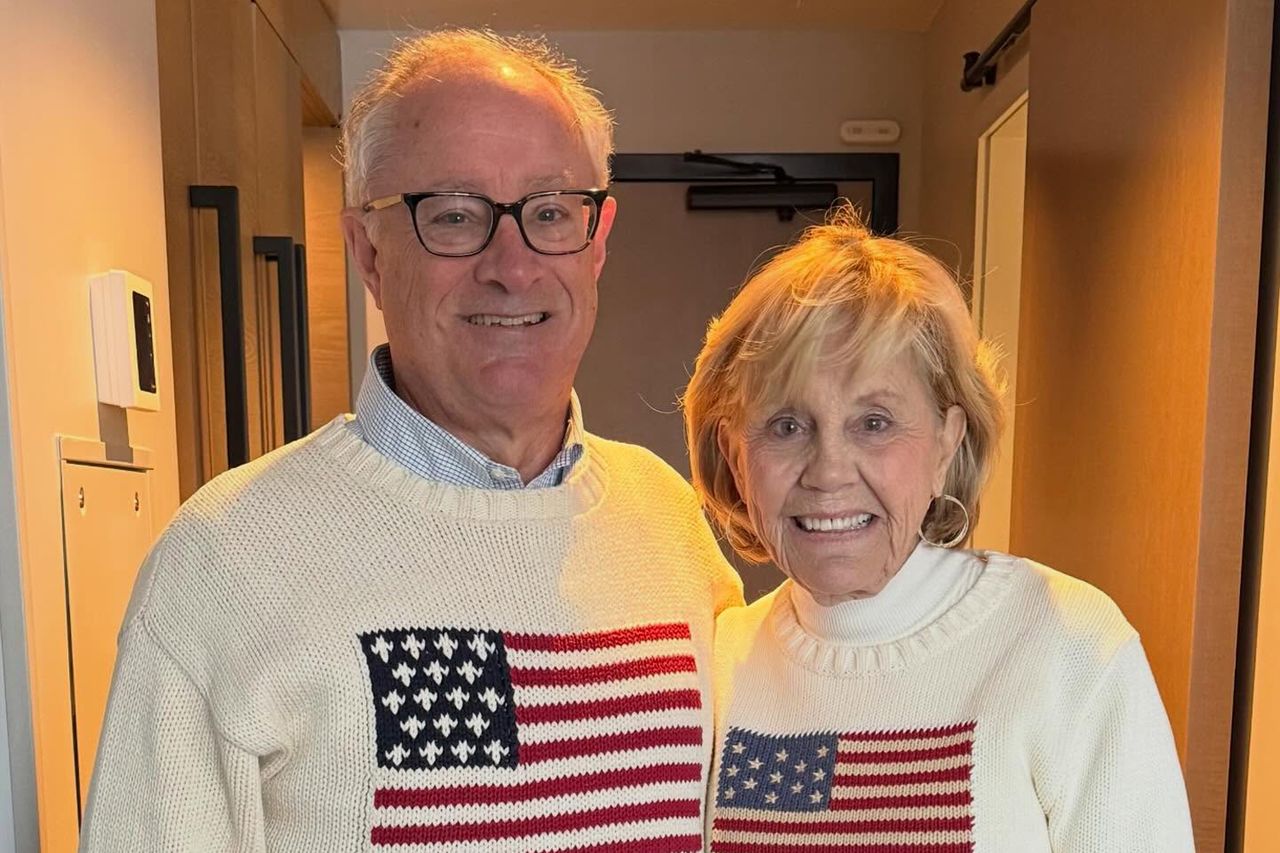 Evan Bates' parents Dr. Eric Bates and Nancy Bates. University of Michigan Medicine/Instagram