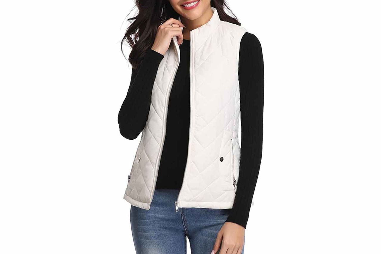 Fuinloth Lightweight Warm Puffer Quilted Vest Amazon