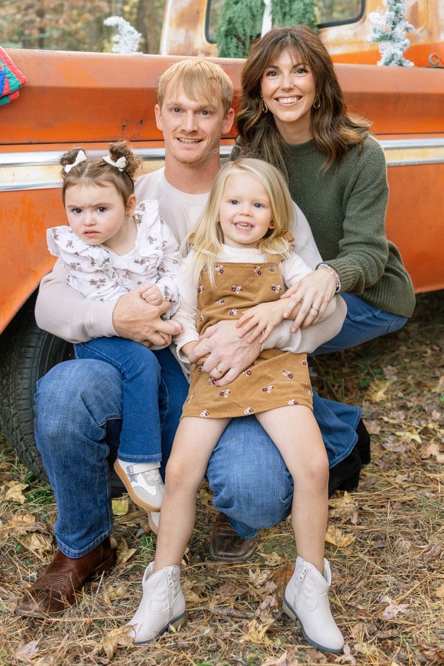 Jess Markins and her family.Credit: Laura Worrell Photography
