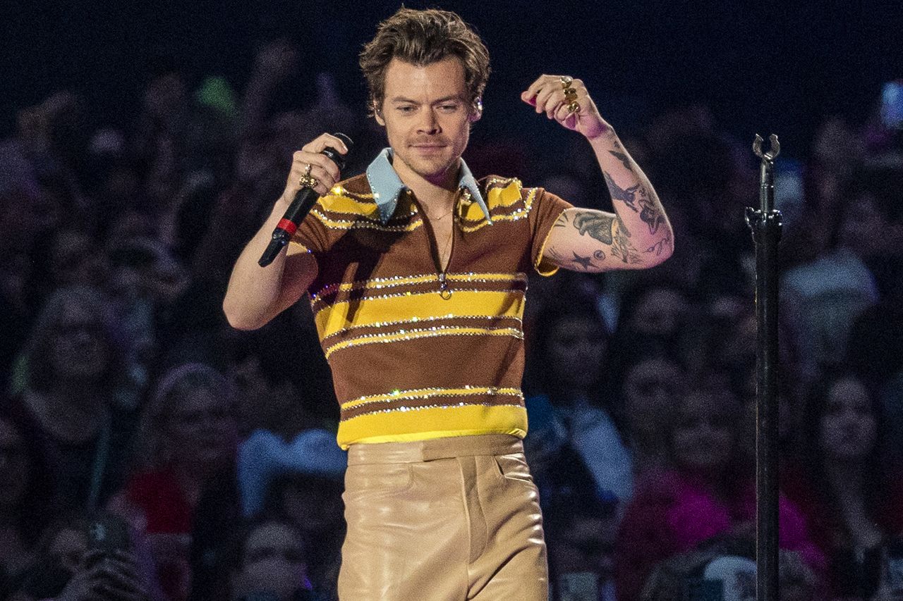 Harry Styles performs live at Coventry Building Society Arena on the first night of his world tour 'Love On Tour' Harry Styles performs in Coventry, England, during his Love on Tour world tour in May 2023