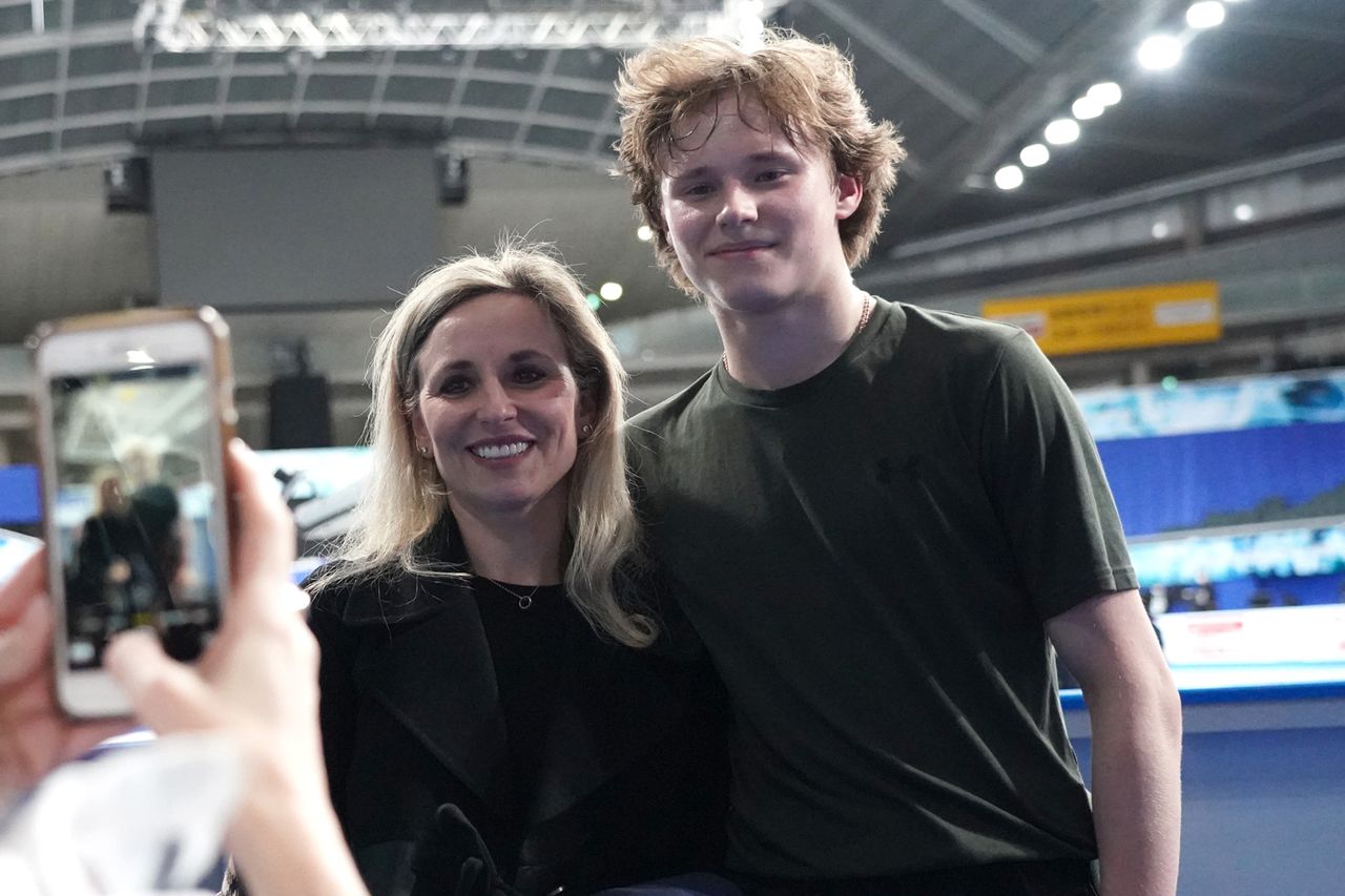 Ilia Malinin of United States with his mother and coach Tatiana Malinina during the World Team Trophy on April 15, 2023 in Tokyo, Japan. Toru Hanai - International Skating Union/International Skating Union via Getty