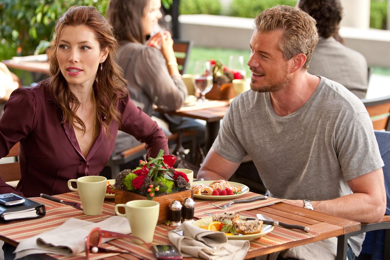 Jessica Biel (left) and Eric Dane in 2010's 'Valentine's Day' Ron Batzdorff/New Line Cinema