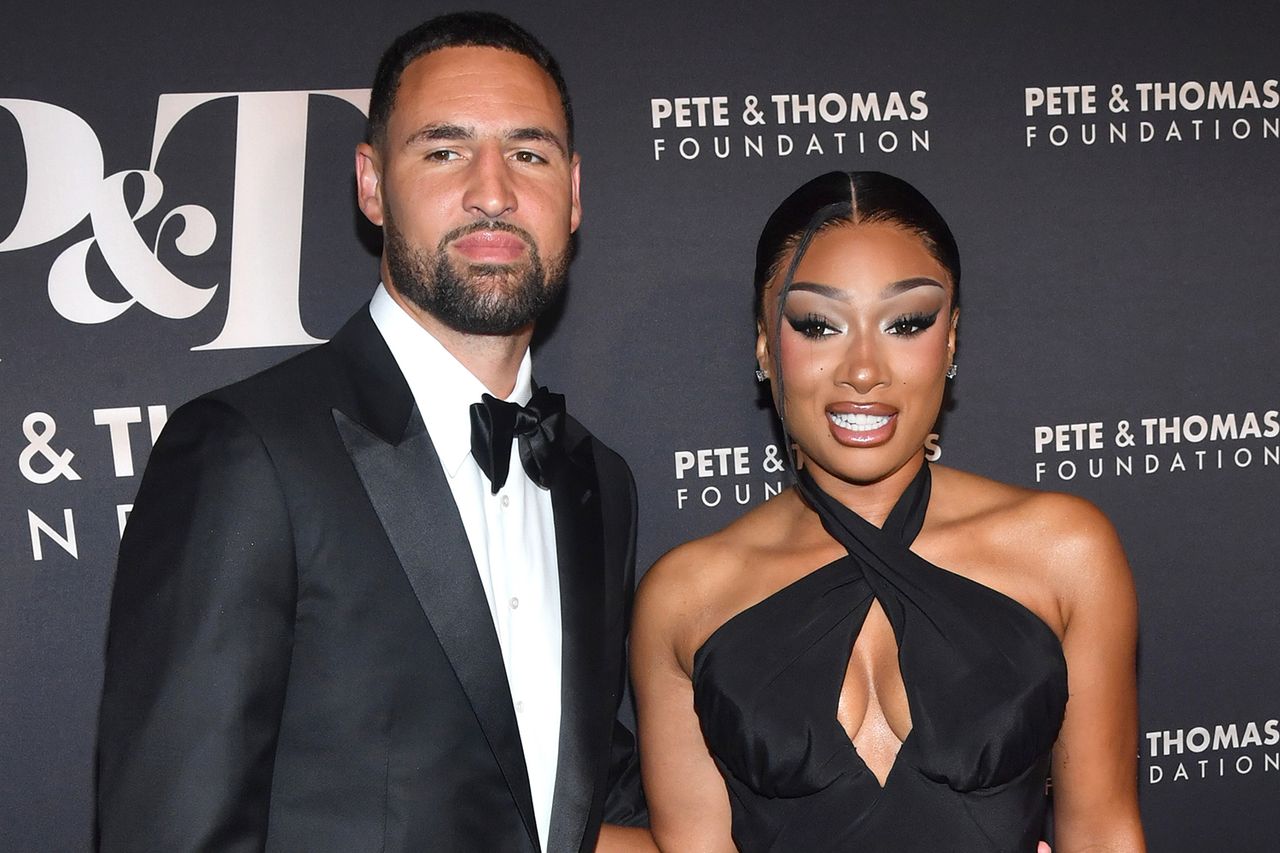 Klay Thompson and Megan Thee Stallion Inaugural Megan Thee Stallion's Pete & Thomas Foundation Gala Klay Thompson and Megan Thee Stallion Inaugural Megan Thee Stallion's Pete & Thomas Foundation Gala Stephen Lovekin/Shutterstock