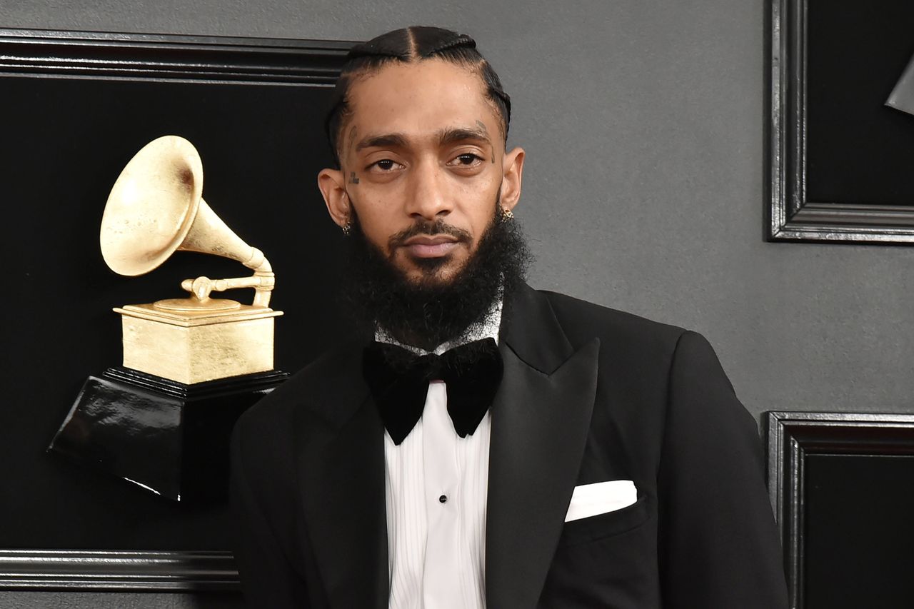 Nipsey Hussle attends the 61st Annual Grammy Awards at Staples Center on February 10, 2019 Nipsey Hussle attends the 61st Annual Grammy Awards at Staples Center on Feb. 10, 2019 in Los Angeles. David Crotty/Patrick McMullan via Getty