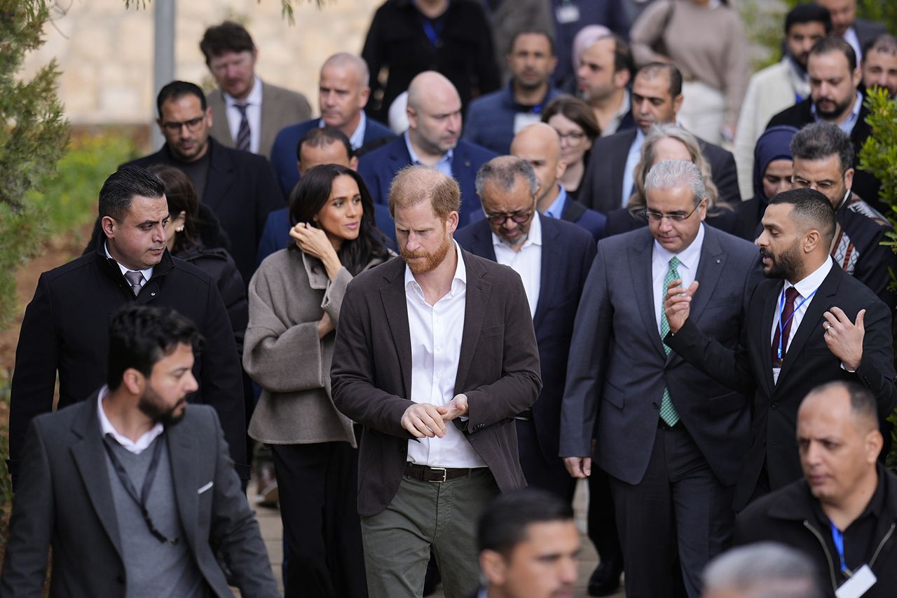 Prince Harry and Meghan Markle at the National Centre for Rehabilitation of Addicts in JordanCredit: Aaron Chown/PA Images via Getty