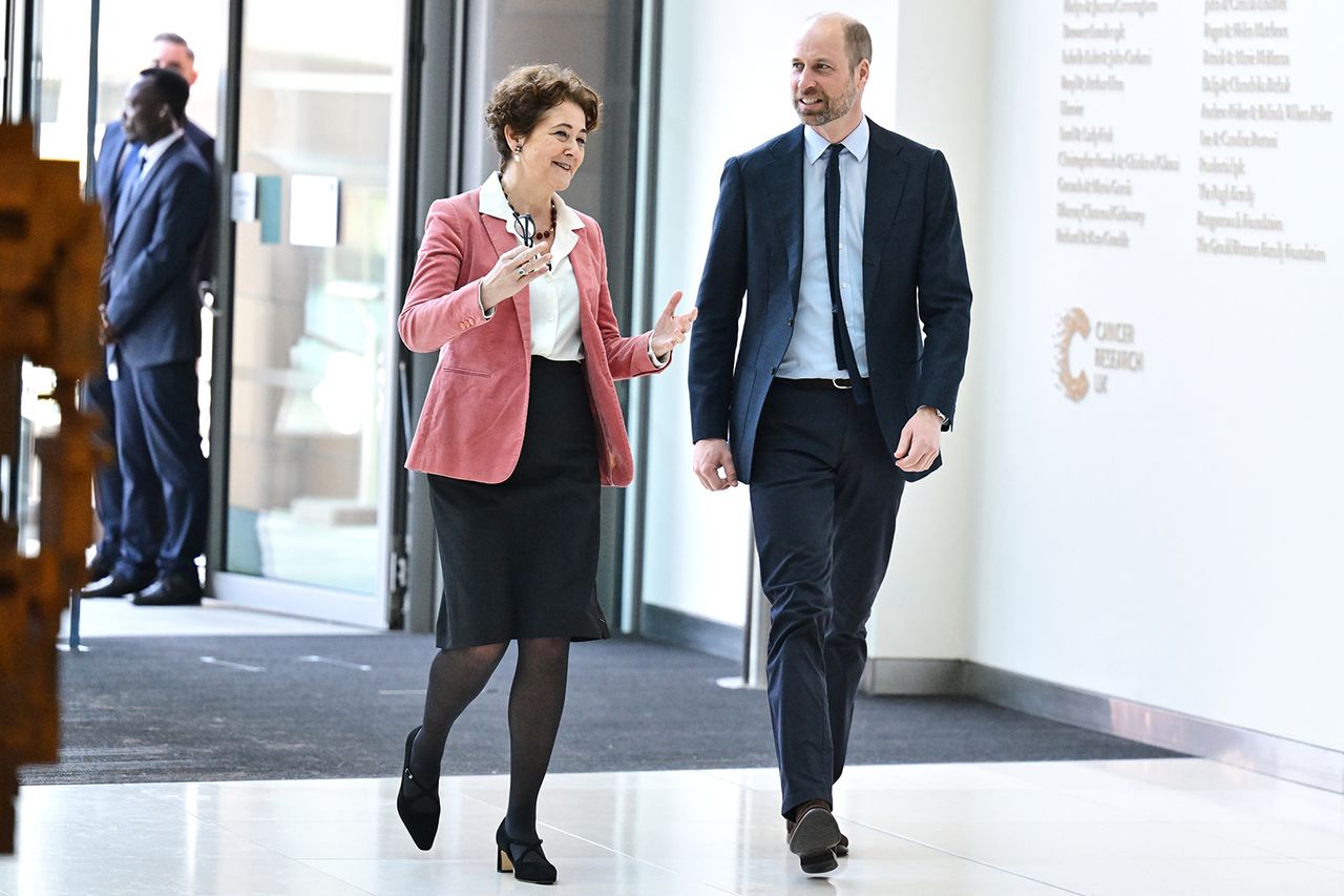 Prince William, Prince of Wales arrives for his visit to the Francis Crick Institute Prince William at the Francis Crick Institute in LondonCredit: Jordan Peck/Getty