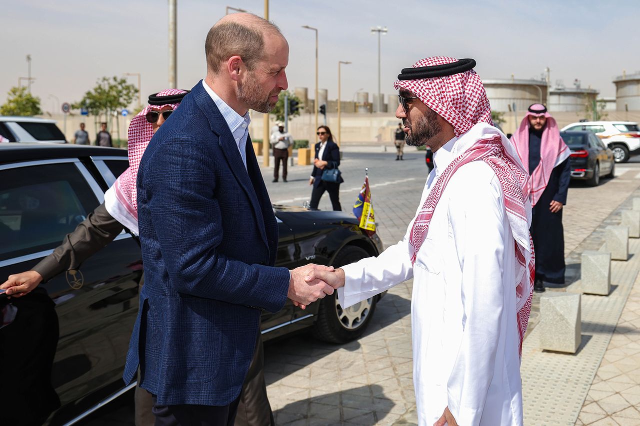Prince William arriving at Sports Boulevard, Riyadh, Saudi Arabia early on Feb. 10, 2026 Andrew Parsons / Kensington Palace