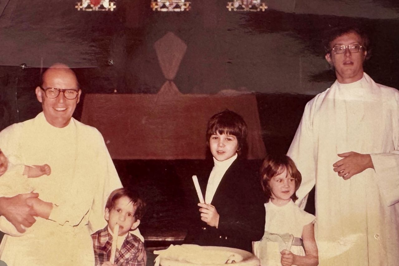 Ree Drummond (second from right) with her siblings at their baptismCredit: Ree Drummond/Instagram