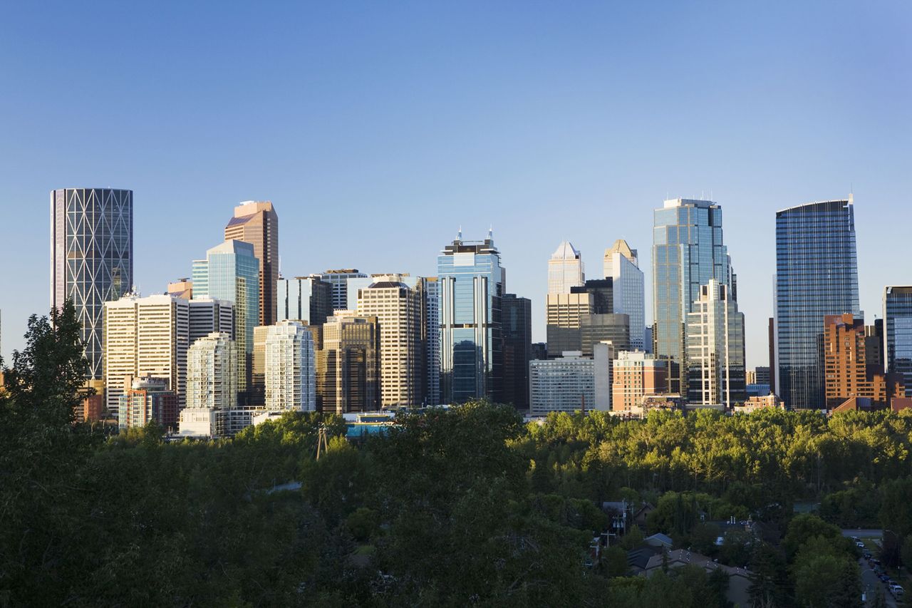 City Skyline Of Calgary, Alberta in Canada. City Skyline Of Calgary, Alberta in Canada.Credit: Michael Interisano/Design Pics Editorial/Universal Images Group via Getty