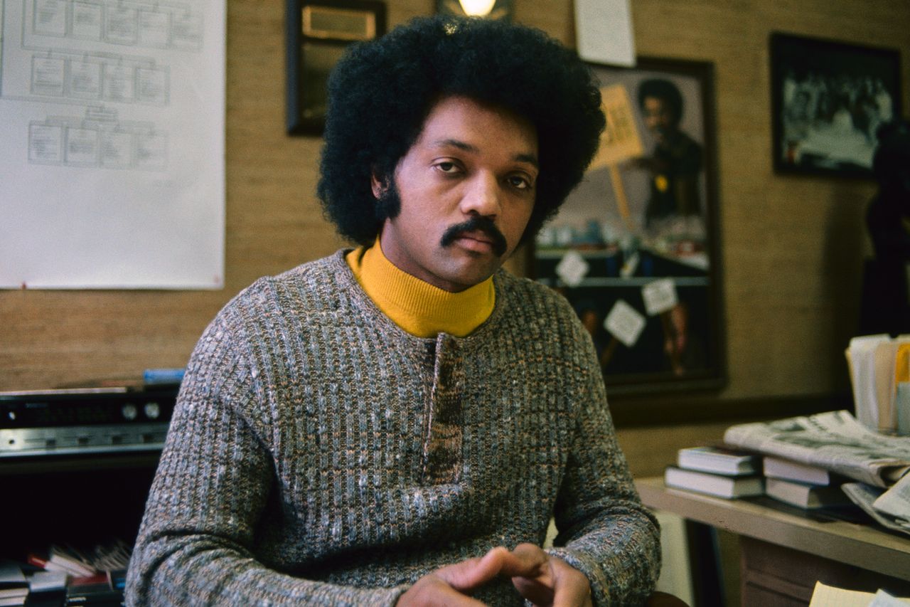 Close up of Rev. Jesse Jackson, Director of PUSH Rev. Jesse Jackson Bettmann Archive/Getty