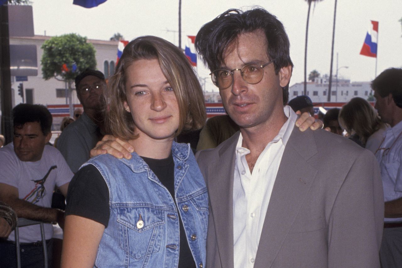 Robert Carradine and daughter Ever Carradine at the Hollywood Walk of Fame on July 14, 1993, in Hollywood, Calif. Ron Galella Collection via Getty