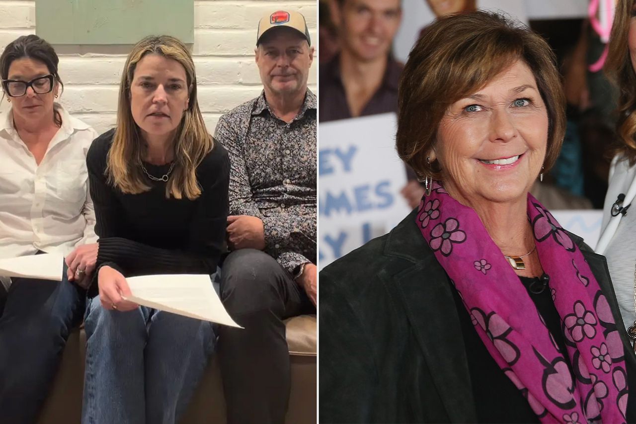 Savannah Guthrie with her siblings Annie and Camron ; Nancy Guthrie on May 4, 2015 in Sydney, Australia. Savannah Guthrie/Instagram ; Don Arnold/WireImage