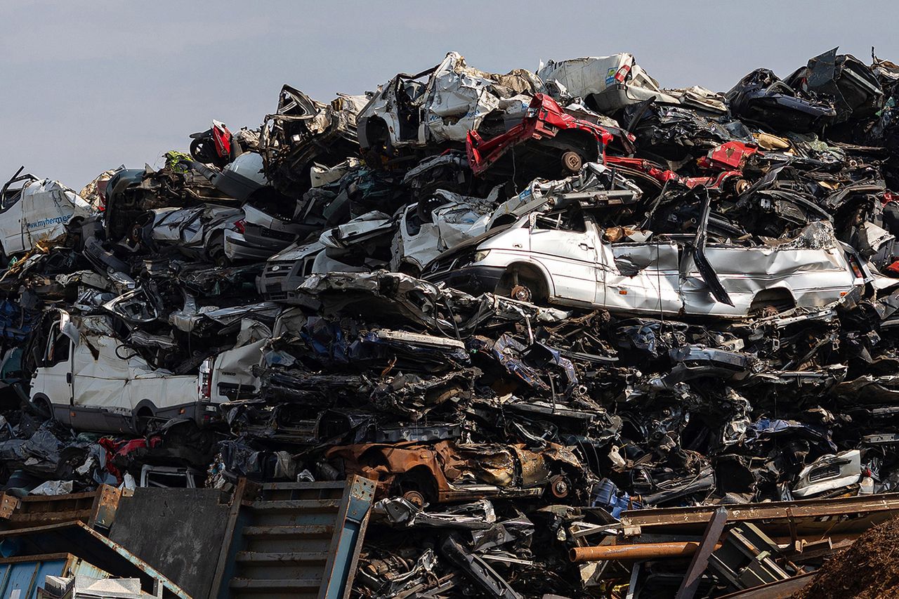Stock image of a car recycling yard in GermanyCredit: Krisztian Bocsi/Bloomberg via Getty