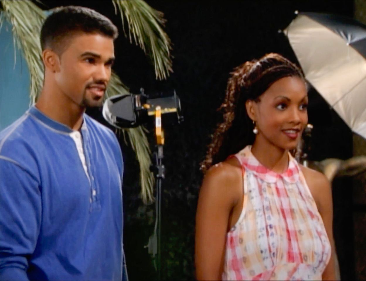 Shemar Moore (left) and Vivica A. Fox on 'The Young and the Restless' CBS