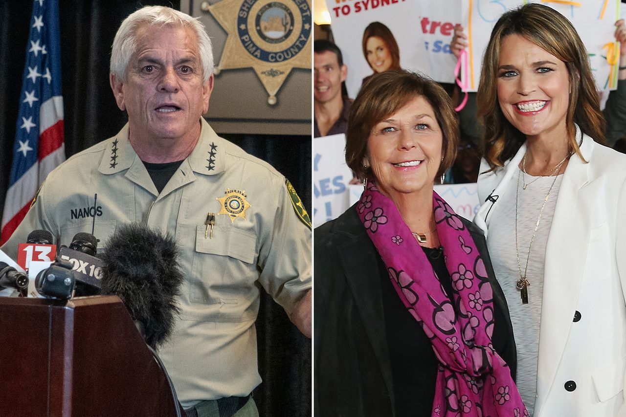 Sheriff Nanos (left) and Nancy and Savannah Guthrie (right) Jan Sonnenmair/Getty; Don Arnold/WireImage