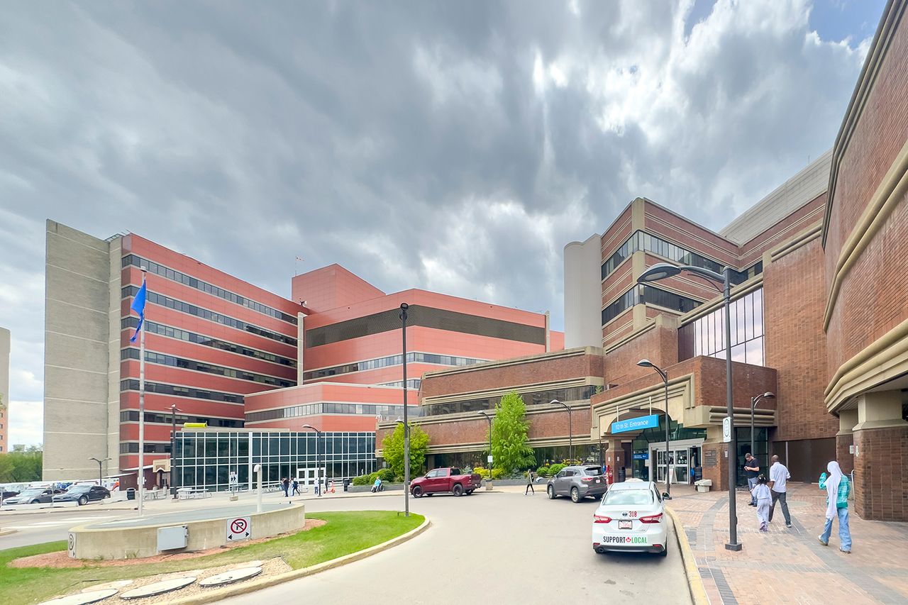 A grand long shot of the University of Alberta Hospital University of Alberta Hospital Getty