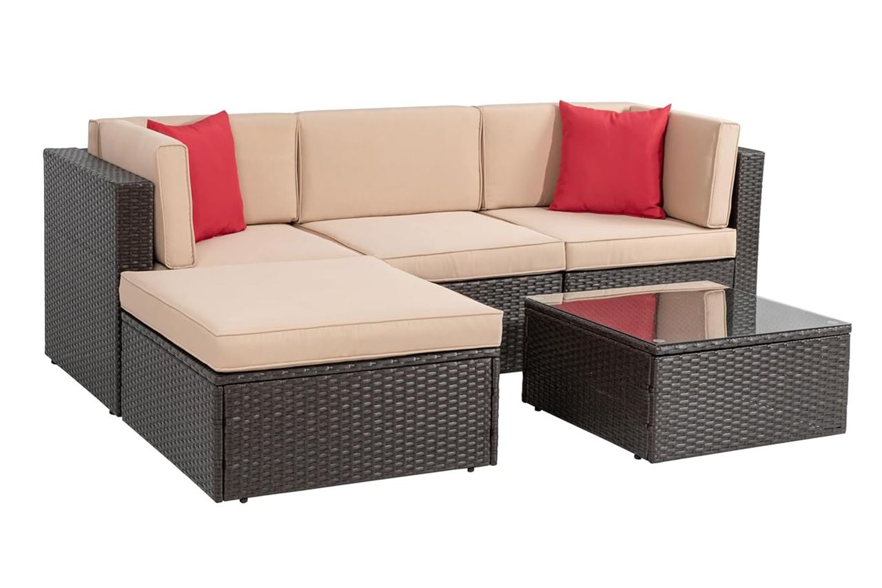 Vongrasig 5 Piece Patio Furniture Set Amazon