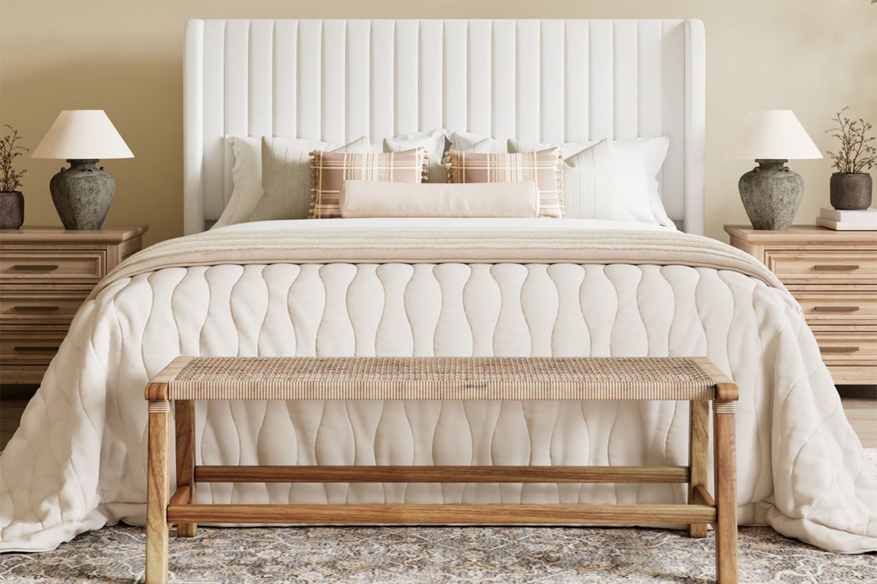Wayfair Candler Velvet Upholstered Platform Bed with Wingback Headboard and Wooden Slats By Willa Arlo™ Interiors Wayfair
