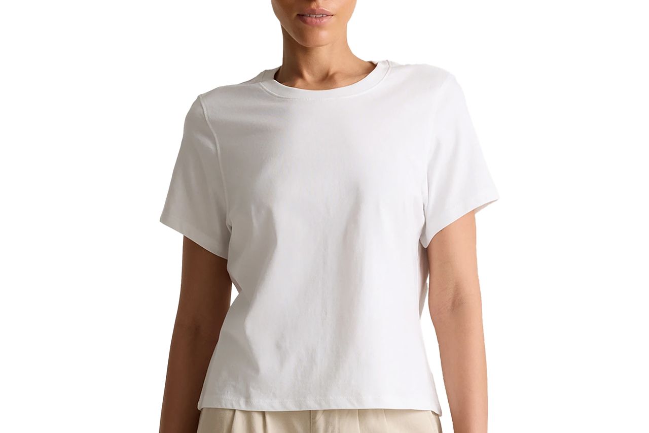 100% Organic Cotton Boxy Crewneck Tee Credit: Quince