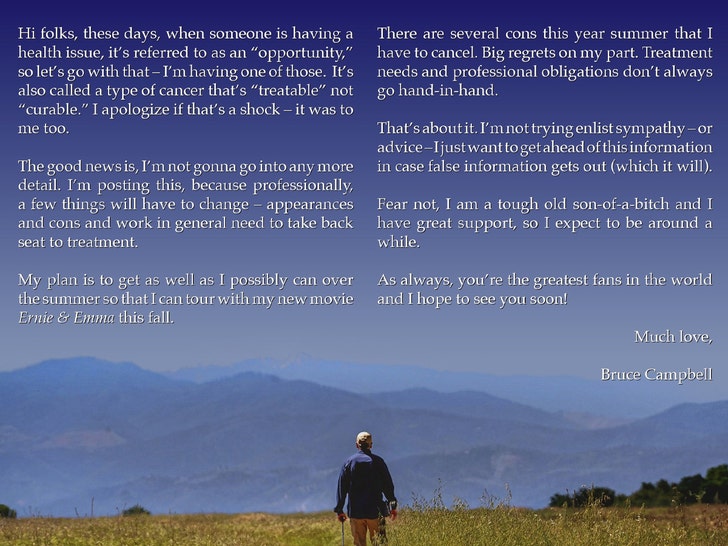 bruce campbell cancer announcement