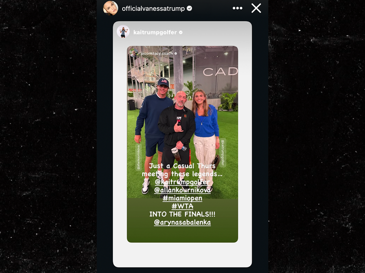 vanessa trump tiger woods insta