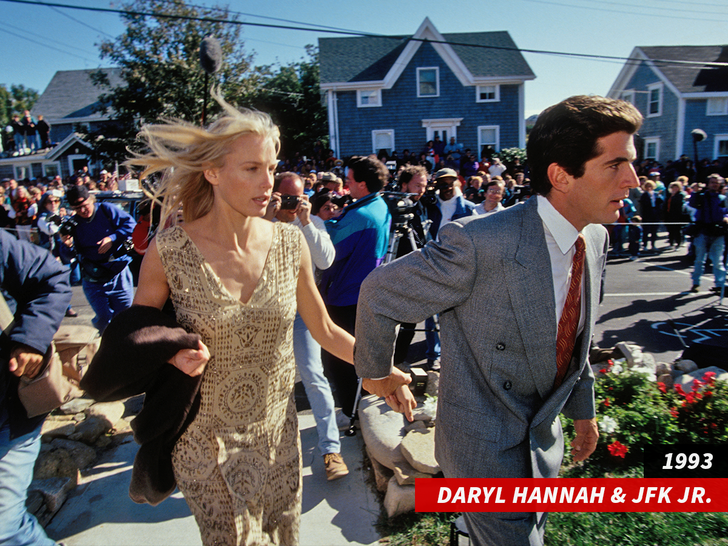 Daryl Hannah and JFK Jr. getty