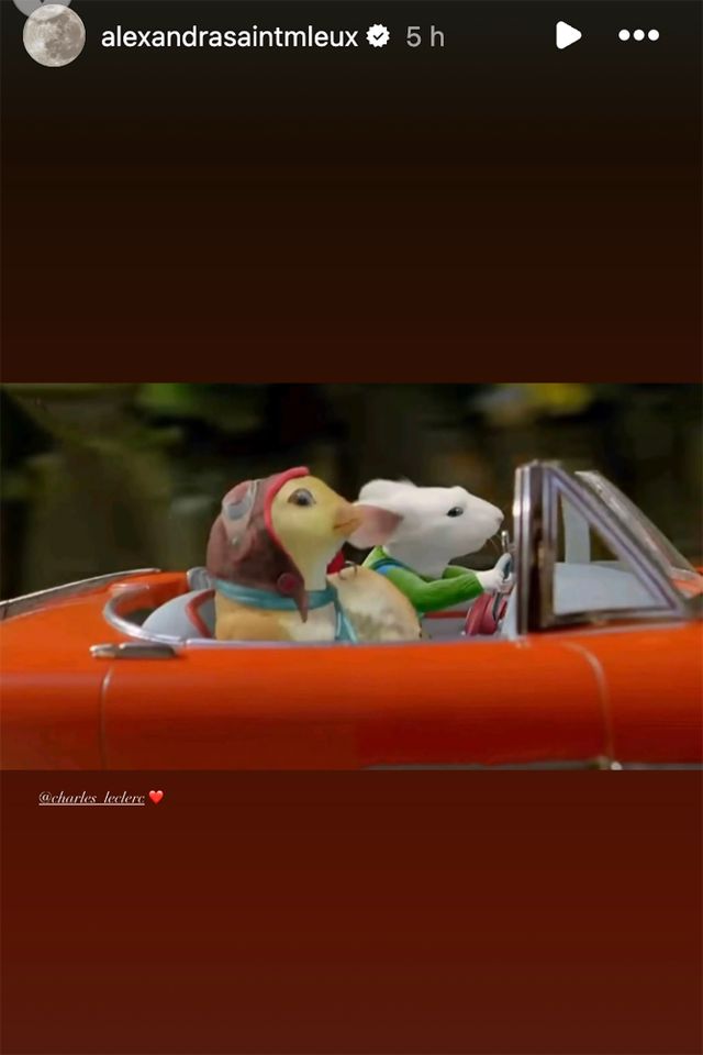 Did Charles Leclerc and Alexandra Saint Mleux Get Married? Here’s Why Fans Think So Alexandra Sain Mleux shares a 'Stuart Little' meme on her Instagram StoriesCredit: Alexandra Leclerc /Instagram