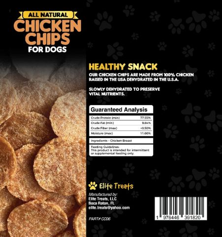 Elite Treats Chicken Chips for DogsCredit: FDA