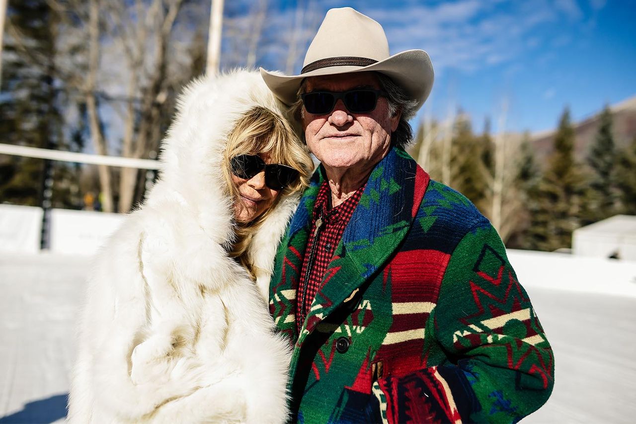 Goldie Hawn and Kurt Russell attend the St. Regis World Snow Polo Championships 2025 at Rio Grande Park on December 18, 2025 in Aspen, Colorado. Goldie Hawn and Kurt Russell in Aspen, Colo., on Dec. 18, 2025Credit: Greg Doherty/Getty