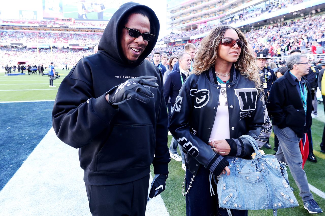 Jay-Z and Blue Ivy Carter on Feb. 8, 2026 in Santa Clara, Calif.Credit: Kevin C. Cox/Getty