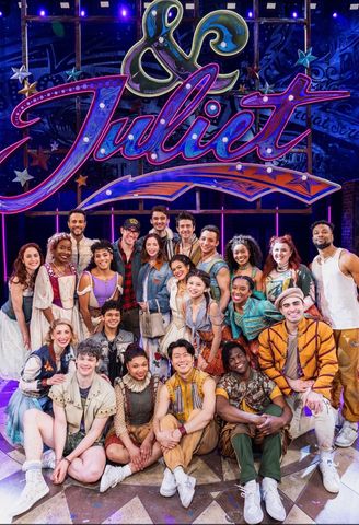 John Krasinski and Emily Blunt (center) with the cast of '& Juliet' on Broadway on Sunday, March 15 in New York CityCredit: Rebecca j Michelson