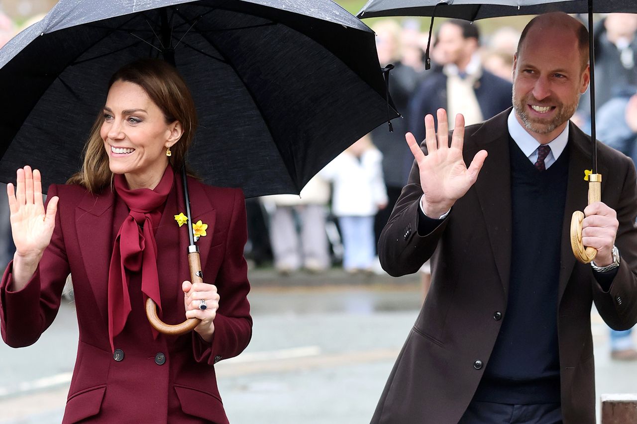 Catherine, Princess of Wales and William, Prince of Wales waves to well wishers as they arrive for their visit to the Oriel Davies on February 26, 2026 in Newtown, Wales. Kate Middleton and Prince William in Newtown, Wales on Feb. 26, 2026.Credit: Chris Jackson/Getty
