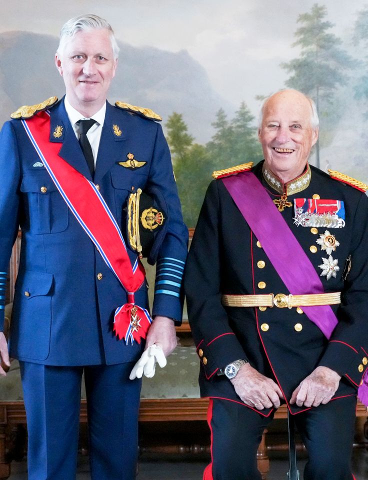 King Philippe of Belgium (L) and King Harald V of Norway pose for a photo in the Bird Room at the Royal Palace King Philippe of Belgium and King Harald V of Norway pose for a photo in the Bird Room at the Royal Palace in Oslo, Norway on March 24, 2026.Credit: Ole Berg-Rusten / NTB / AFP via Getty