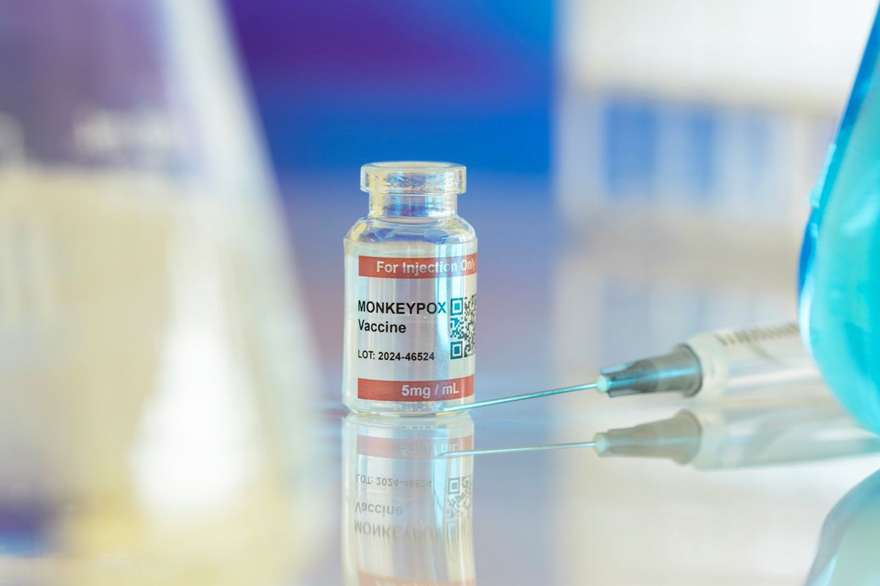 Vial with MPOX / Monkeypox disease vaccine Stock image of the mpox vaccineCredit: Getty