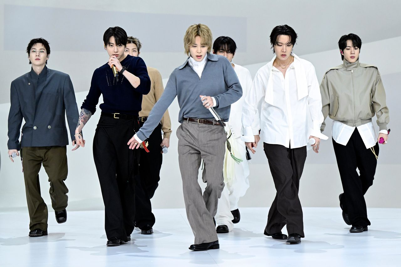 Musical guest BTS performs Credit: Todd Owyoung/NBC