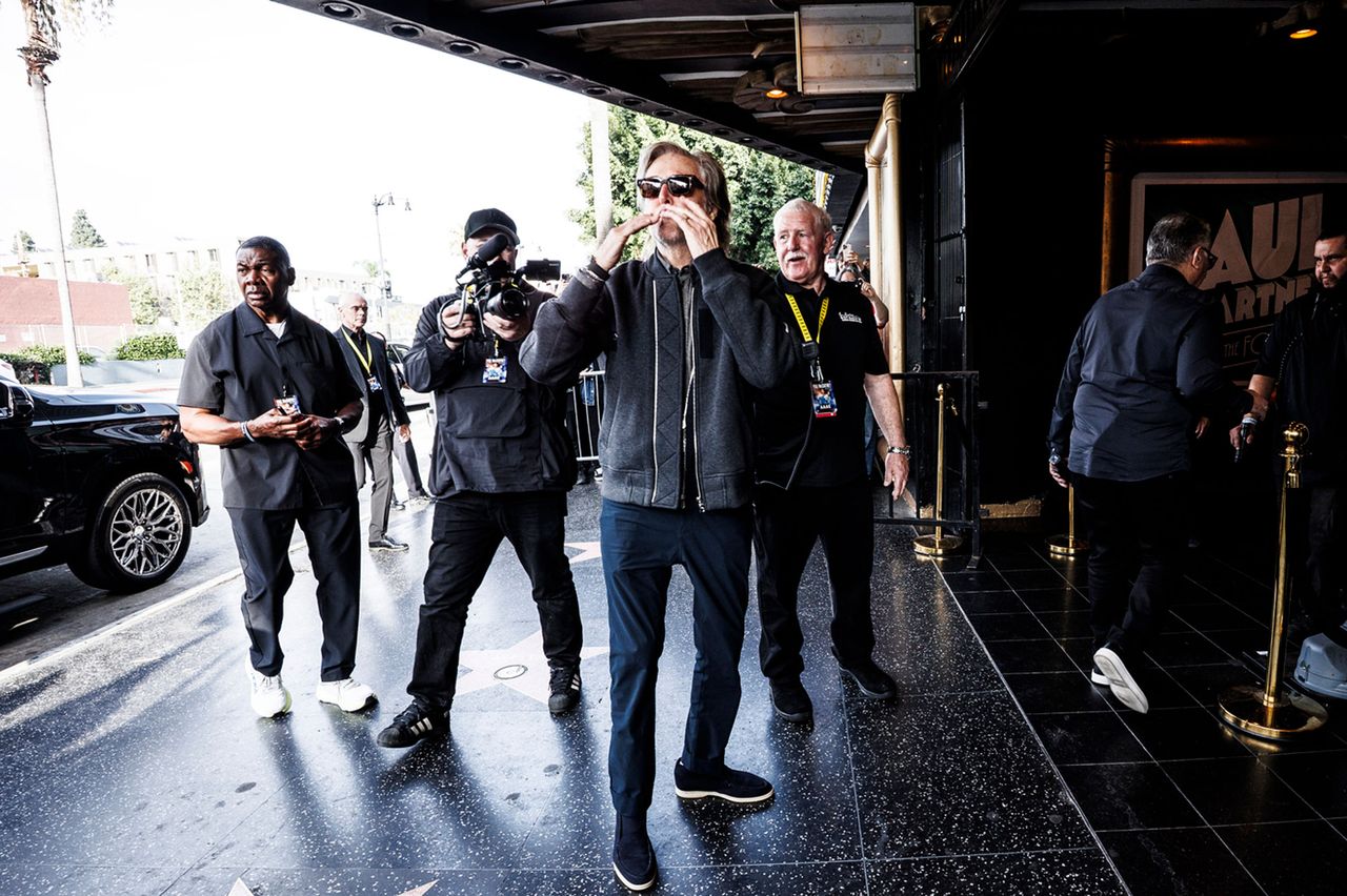 Paul McCartney Recalls the Beatles' First Trip to America as He Performs Intimate Concert in L.A. Paul McCartney during his March 27 show at the Fonda Theatre in Los Angeles.Credit: MJ Kim