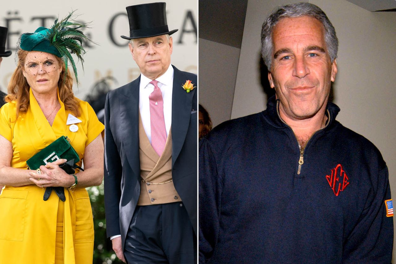 Sarah Ferguson (left) and the former Prince Andrew (right) in 2019, Jeffrey Epstein in 2005.Credit: Mark Cuthbert/UK Press via Getty; Neil Rasmus/Patrick McMullan via Getty