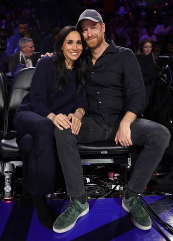 Meghan Markle, Duchess of Sussex and Prince Harry, Duke of Sussex — 2026 NBA All-Star WeekendCredit: Jim Poorten/NBAE via Getty