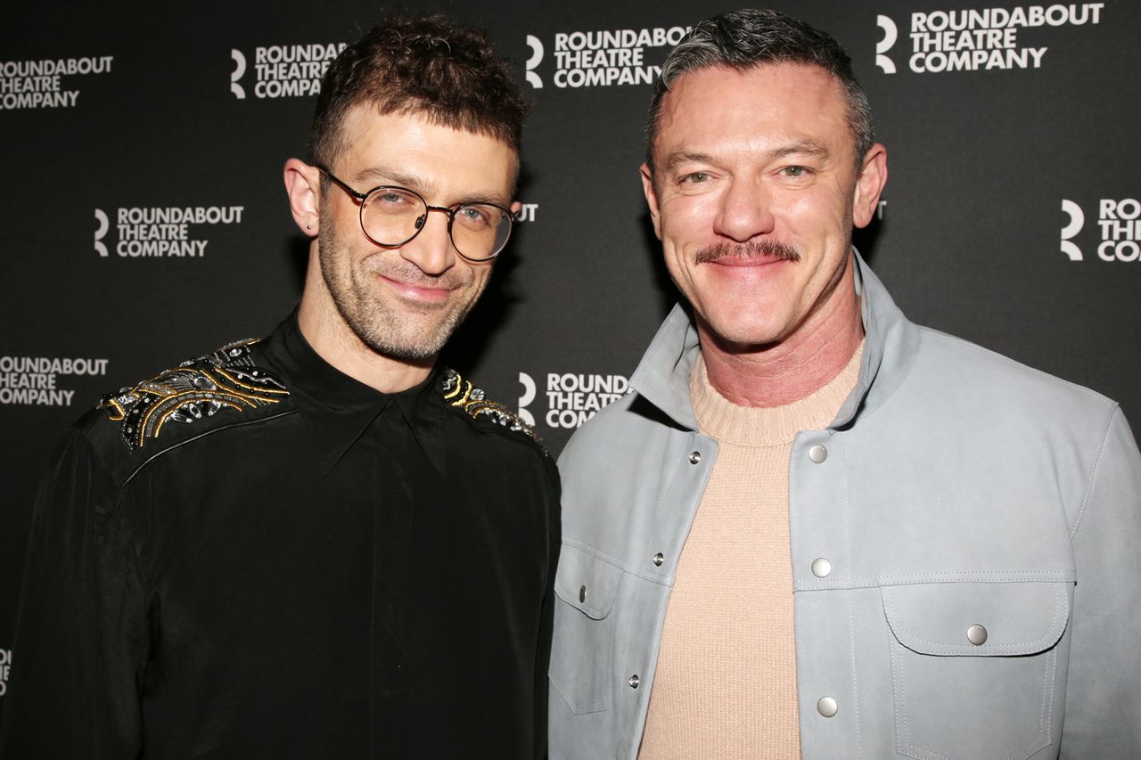 Sam Pinkleton and Luke Evans.Credit: Bruce Glikas/WireImage