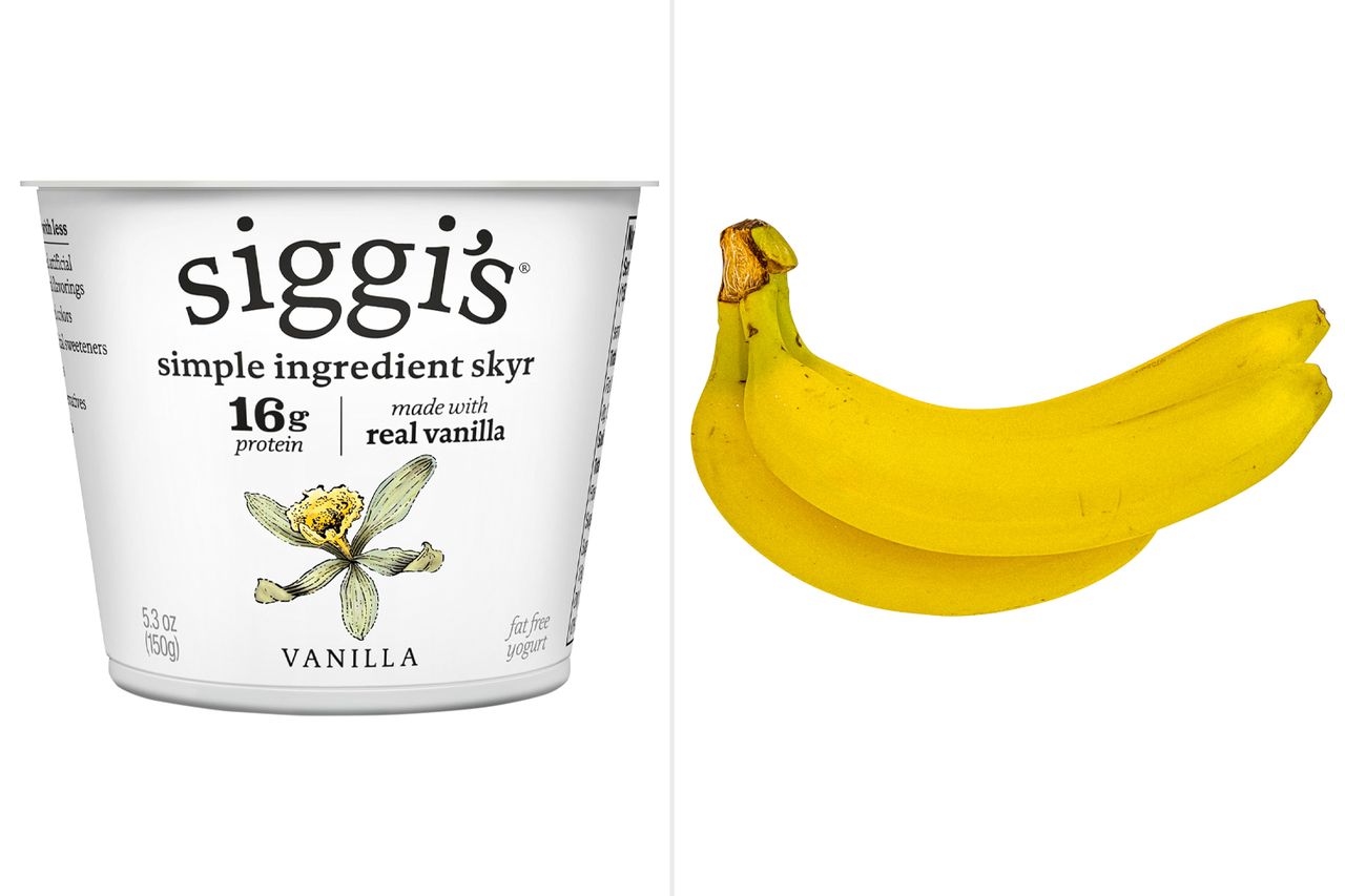 Siggi yogurt and bananasCredit: Getty
