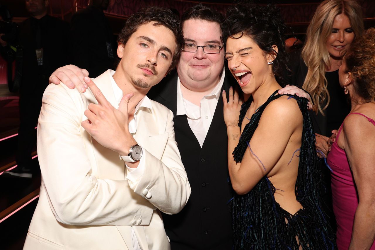 Timothee Chalamet, Luke Manley and Odessa A'zion Timothee Chalamet, Luke Manley and Odessa A'zionCredit: Chelsea Lauren/Shutterstock