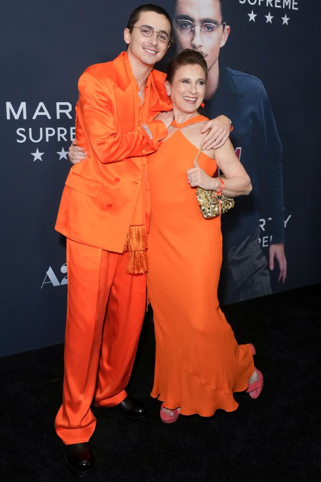 Timothee Chalamet and mom Nicole Flender at Marty Supreme premiere in December 2025Credit: John Nacion/Variety via Getty