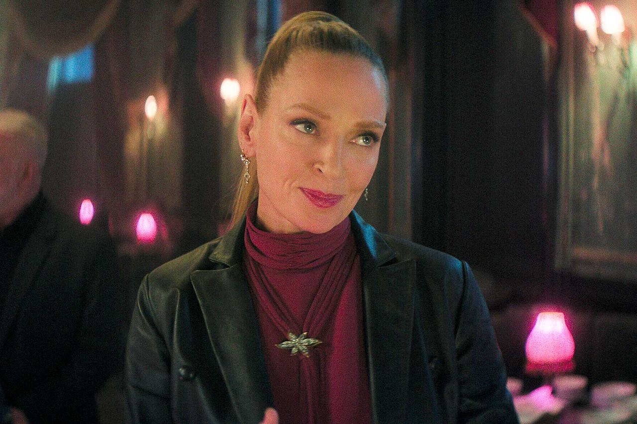 Uma Thurman in Pretty Lethal Uma Thurman as Devora Kasimer in ‘Pretty Lethal’ (2026).Credit: Courtesy of Prime
