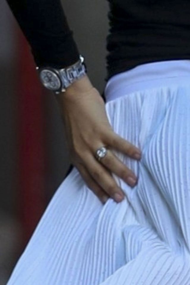 Zendaya is seen out shopping at Bulgari on Rodeo Drive in Beverly Hills with her brother Austin, flashing her diamond wedding ring while walking through the area and chatting as they make their way between stops. Closeup of Zendaya's ringCredit: TheHollywoodFix.net / BACKGRID