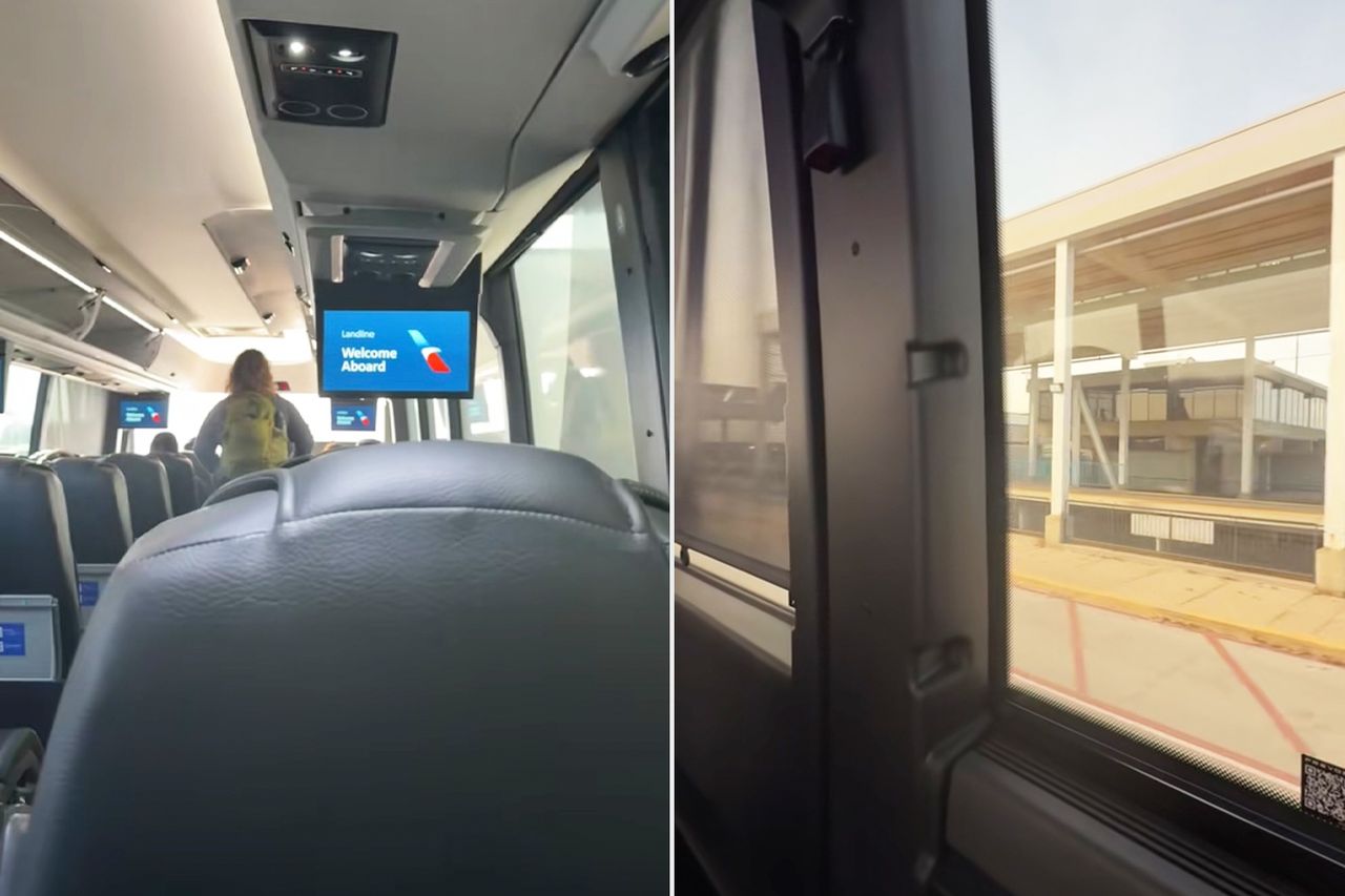 Kennedy Woodard's view from her American Airlines Landline motorcoachCredit: Kennedy Woodard