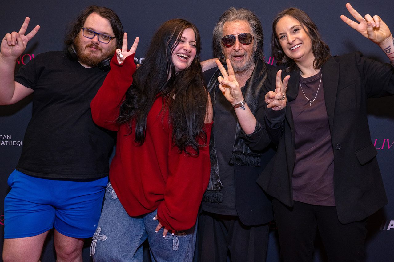 Anton James Pacino, Olivia Pacino, Al Pacino and Julie Pacino.Credit: Amanda Edwards/Getty