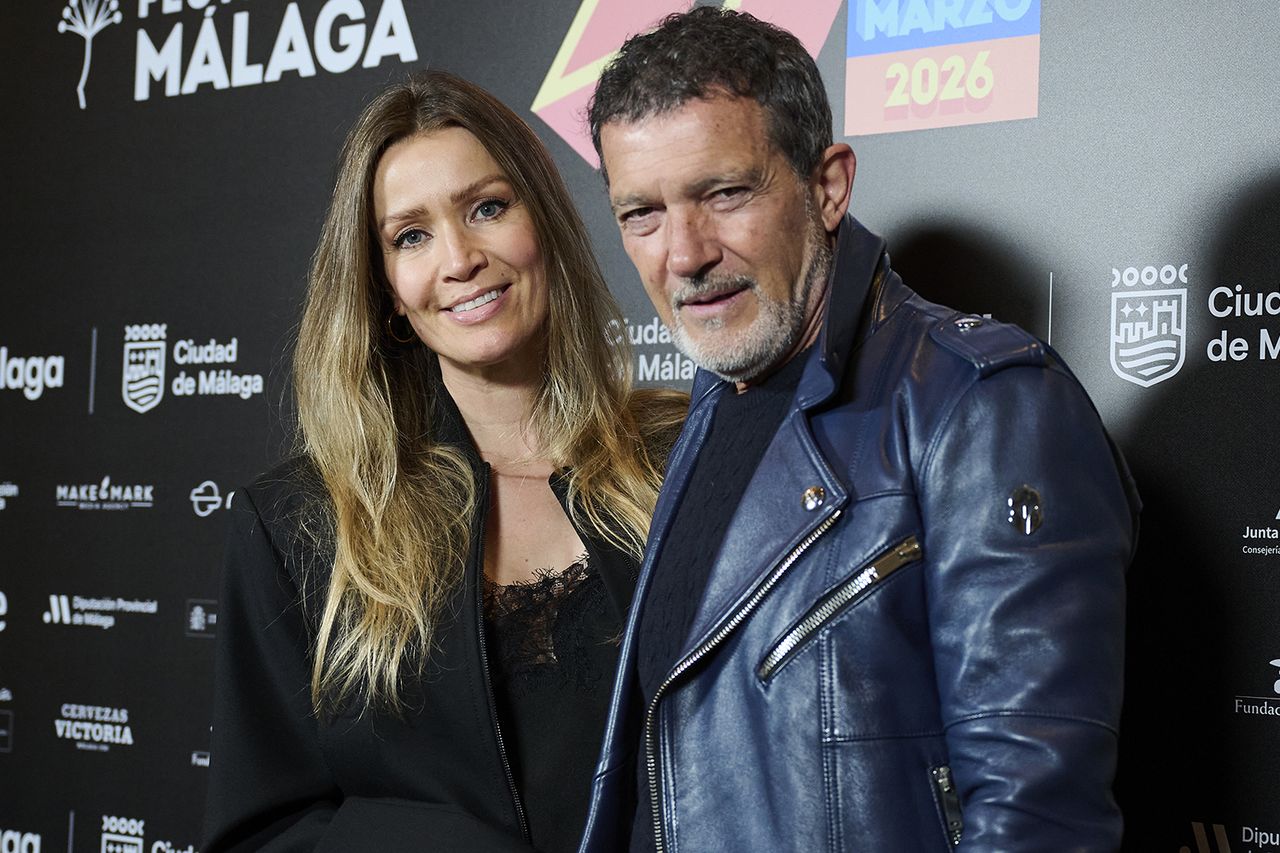 Antonio Banderas and Nicole Kimpel attend the 'Competencia Oficial' premiere Antonio Banderas and Nicole Kimpel.Credit: Carlos Alvarez/Getty