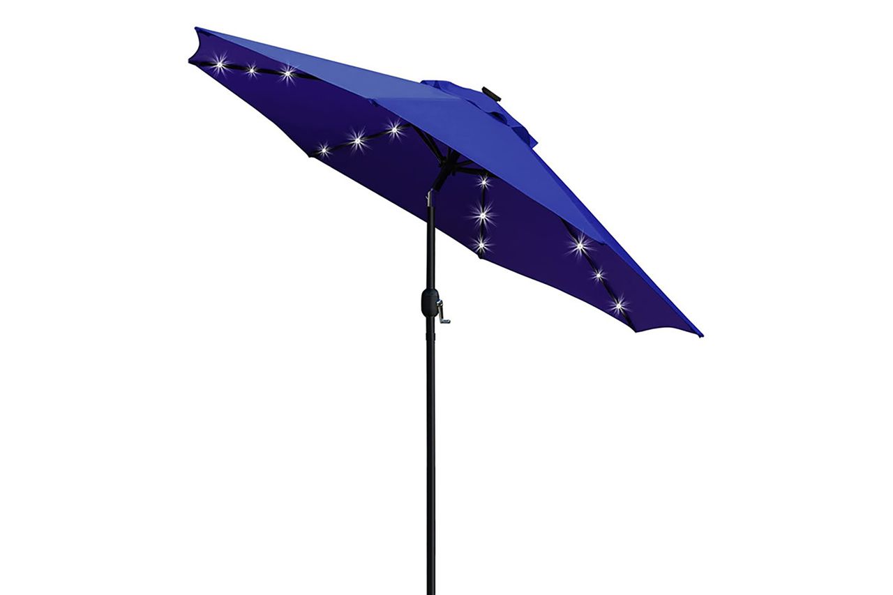 Kasir 108'' Lighted Tilt Market Umbrella Credit: Wayfair