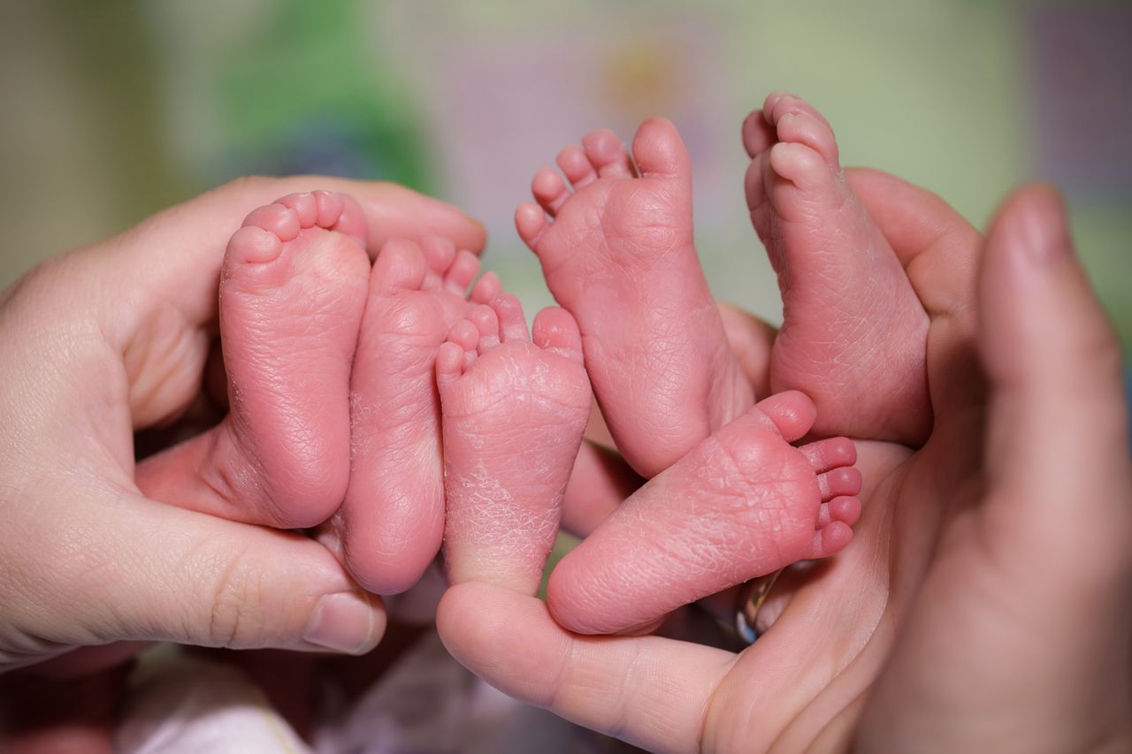 Stock photo of triplets.Credit: Getty